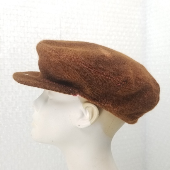 SOLD Vintage Irish Donegal handwoven tweed flat cap - Picture 3 of 15